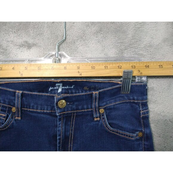 7 For All Mankind Jeans Womens 26 Blue Denim The Skinny Ankle Stretch Dark Wash - Picture 3 of 9
